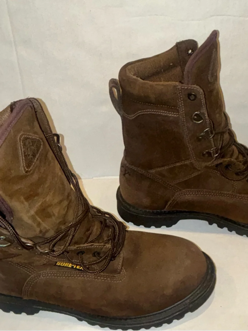Rocky Brown Suede Lace-Up Work Boots